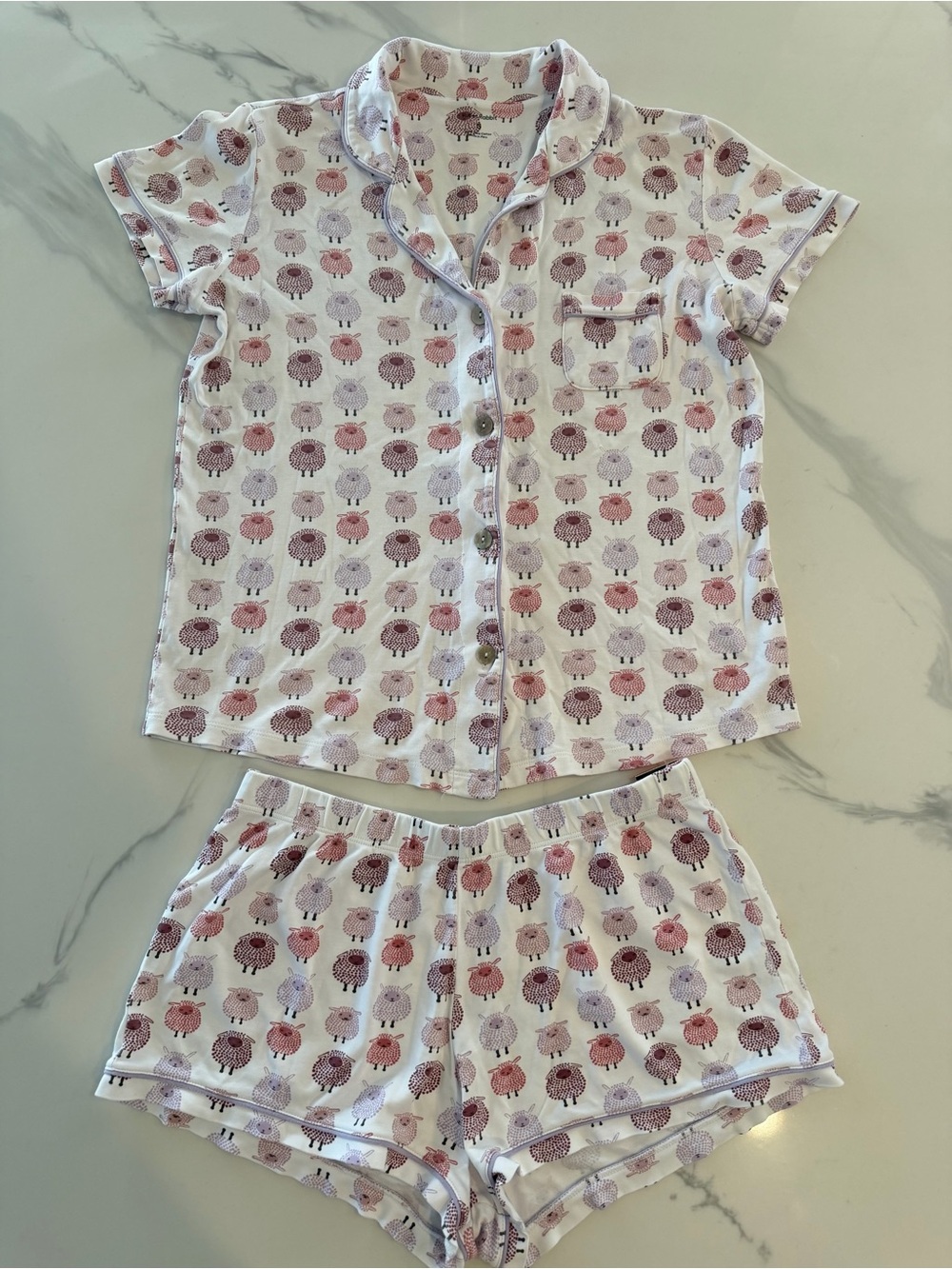 Roller Rabbit “Sammy the Sheep” Pajama Set. Pink/Purple - Size Small